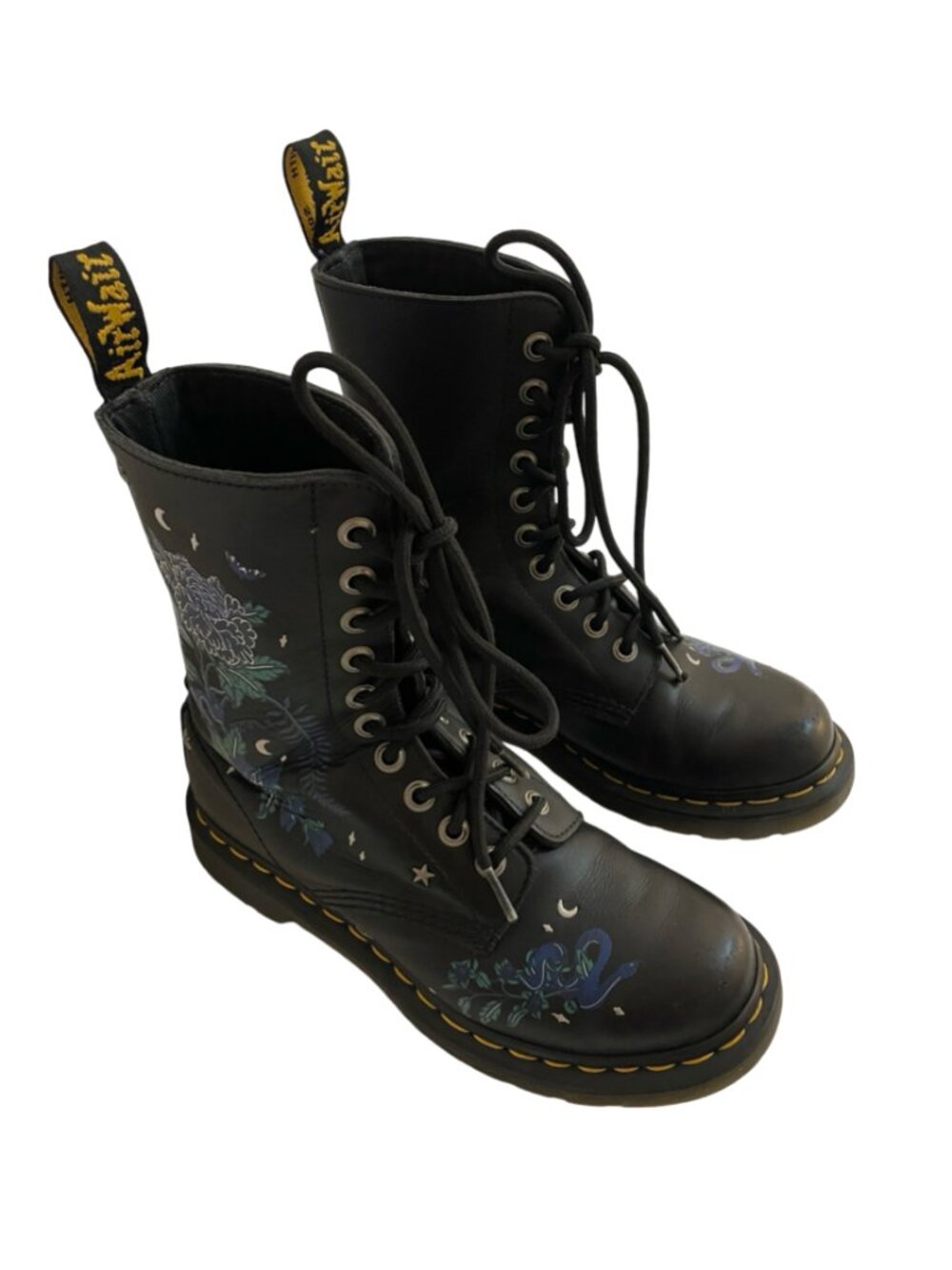 Dr. Martens 1460 Pascal Celestial Snake Floral Leather Boots US 6 EU 37 - Picture 6 of 17
